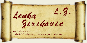 Lenka Ziriković vizit kartica